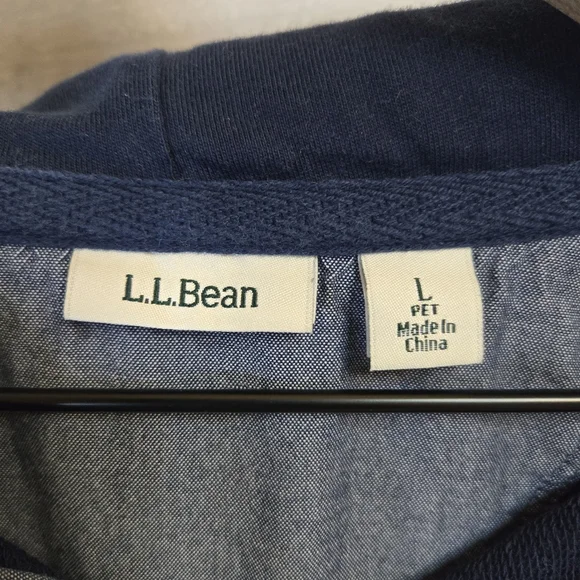 L.L. Bean Womens Hooded Sweatshirt With Button Closure - Picture 5 of 8